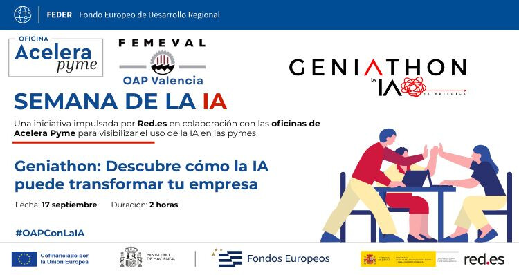 Cartel de la jornada del 17 de septiembre del Geniathon FEMEVAL